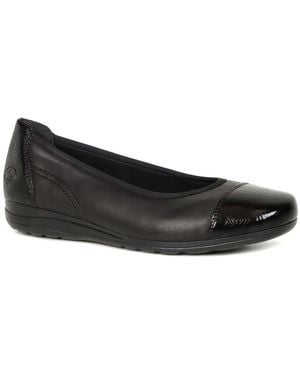 Rieker Freedom Ballet Court Shoes /Patent - Black