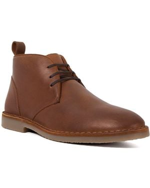 Dune Cashed Chukka Boots - Brown