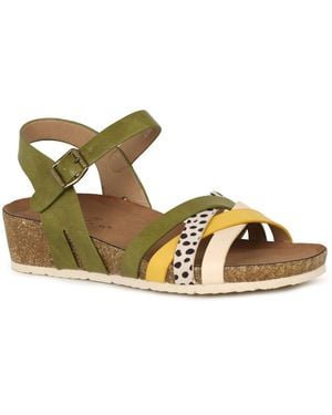 Lunar (GRS) Selina Low Wedge Sandals - Metallic