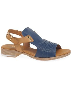 Paula Urban Coastal Buckle Fastening Sandals - Blue