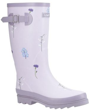 Cotswold Wildflower Tall Wellingtons - Purple