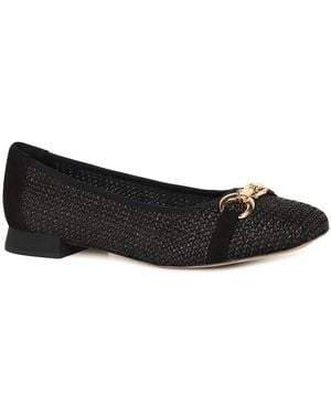 Caprice Tour Ballet Court Shoes - Black