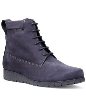 Hotter Horsham Lace Up Boots - Blue