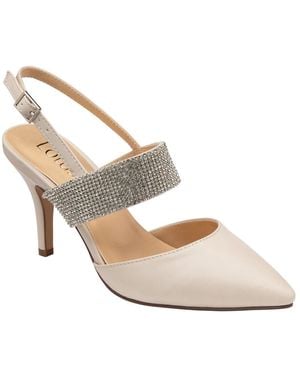 Lotus Violette Slingback Court Shoes - Metallic