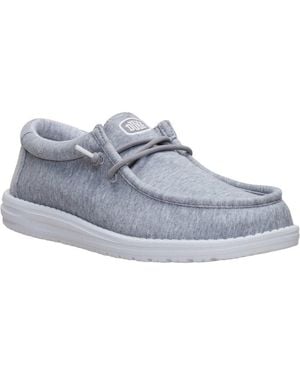 HEYDUDE Wally Stretch Jersey Slip On Shoes - Grey