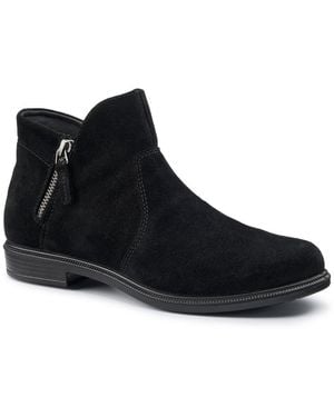 Hotter Ludlow Wide Fit Ankle Boots - Black