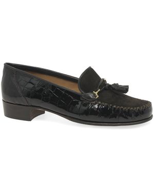 Charles Clinkard Raise Tassel Moccasins - Black
