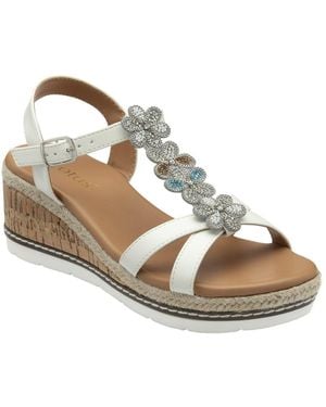 Lotus Letica Wedge Sandals - Metallic