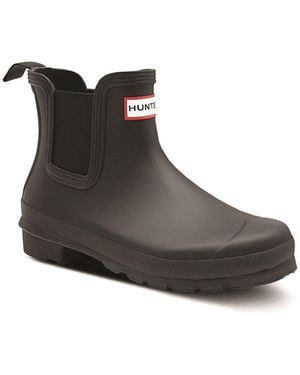HUNTER Original Wellington Chelsea Boots - Black