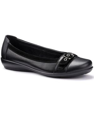 Hotter Sparrow Flat Court Shoes - Black