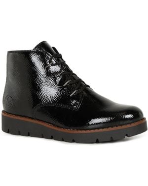 Rieker Nevada Ankle Boots Patent - Black