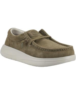 HEYDUDE Wally X Suede Shoes - Green