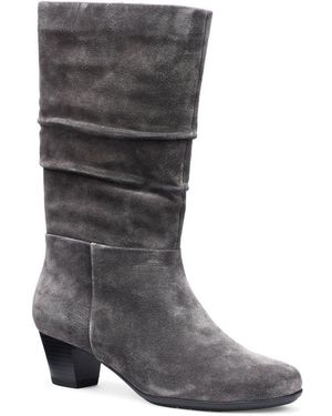 Hotter Sloane Calf Length Boots - Grey