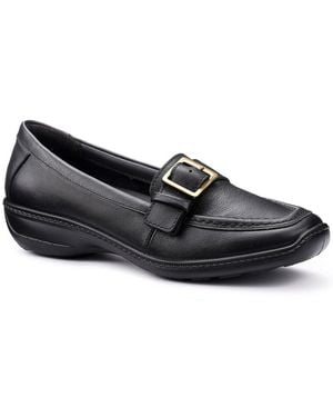 Hotter Opel Low Wedge Shoes - Black