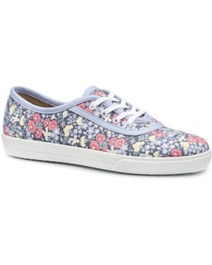 Hotter Mabel Extra Wide Fitting Canvas Shoes - Blue