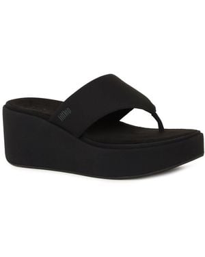 Fitflop Platform Wedge Sandals - Black
