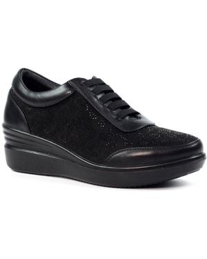 Lunar (GRS) Muriel Wedge Trainers - Black