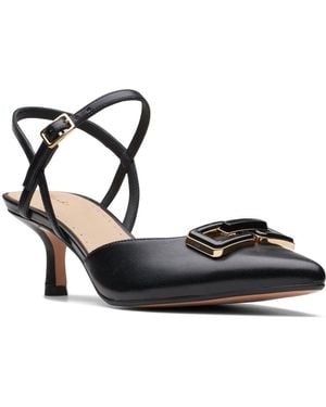 Clarks Violet 55 Strap Dress Shoes - Black