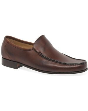 Barker Javron Leather Moccasins - Brown