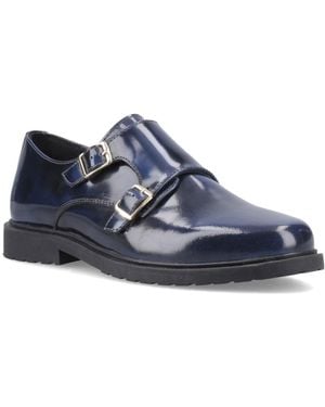 Hush Puppies Verity Hi-Shine Monk Shoes - Blue