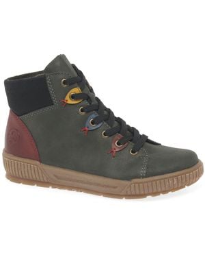 Rieker Agency Ankle Boots Colour: Forest/Wine - Grey