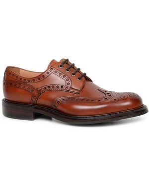 Cheaney Avon Wingcap Brogue Shoe - Dark Leaf Calf Le - Brown