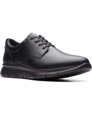 Clarks Lt Tie Wide Fit Casual Shoes - Black