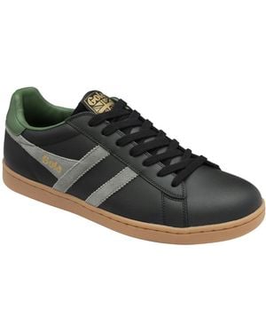 Gola Equipe Ii Leather Trainers - Black