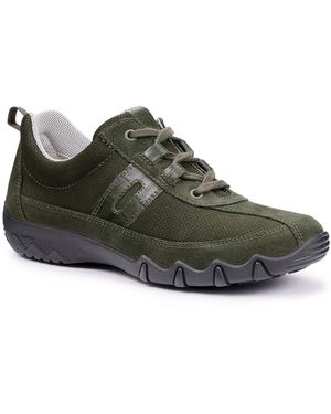 Hotter Leanne Ii Wide Trainers Colour: Forest Nubuck - Green