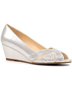 Lunar Adriana Wedge Heel Shoes - White