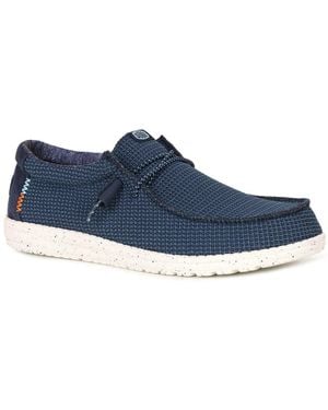 HEYDUDE Wally Stretch Sox Canvas Shoes - Blue