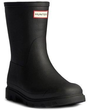 HUNTER Downpour Short Insulated Wellingtons - Black