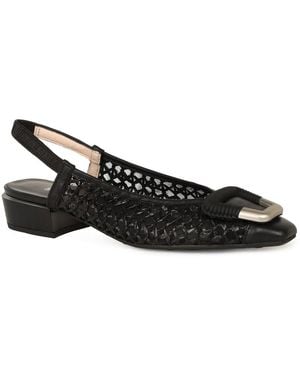 Hispanitas Azucena Low Heeled Slingbacks - Black