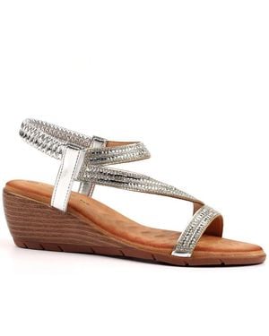 Lunar (GRS) Darci Wedge Sandals - Metallic