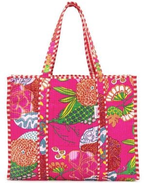 Elie Beaumont Quilted Tote Bag - Pink