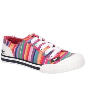 Rocket Dog Jazzing Eden Stripe Casual Shoes /Multi - Red