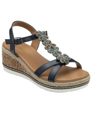 Lotus Letica Wedge Sandals - Blue