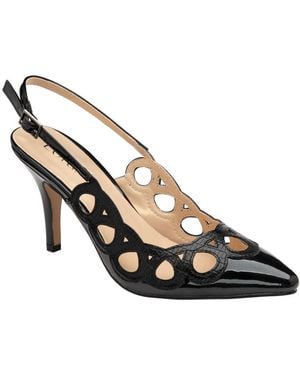 Lotus Debbie Slingback Court Shoes - Black