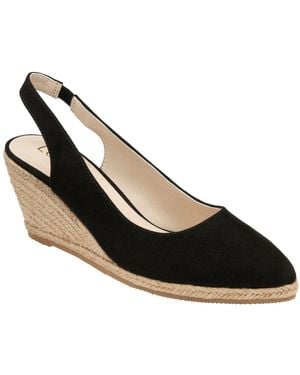 Lotus Gigi Espadrille Wedges - Black