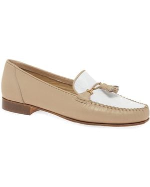 Charles Clinkard Poppy Moccasins - White