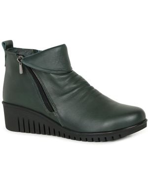 Lotus Cordelia Ankle Boots - Green