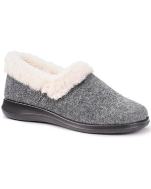 Hotter Snug Ii Wide Fit Slippers - Grey