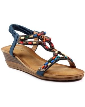 Lunar (GRS) Epsom Wedge Sandals - Blue