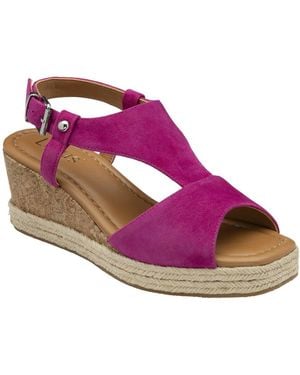 Lotus Madalene Wedge Sandals - Purple