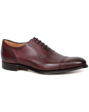 Cheaney Fenchurch Oxford Shoes Colour: Burgund Calf Lea (F) - Brown