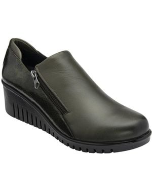 Lotus Altan Low Wedge Shoes - Black