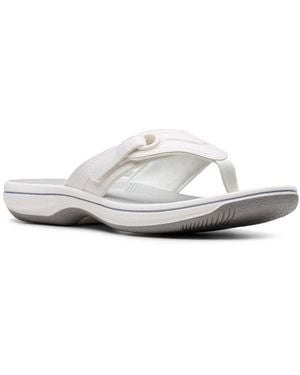 Clarks Brinkley Reyna Toe Post Sandals - White