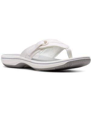 Clarks Brinkley Reyna Toe Post Sandals - White