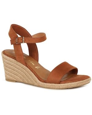 Tamaris Sweet Pea Wedge Heel Sandals - Black