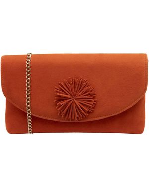 Lotus Rose Clutch Bag - Red
